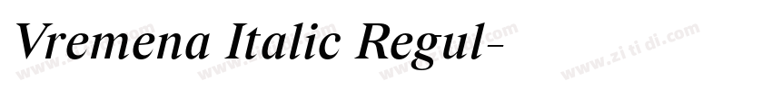 Vremena Italic Regul字体转换